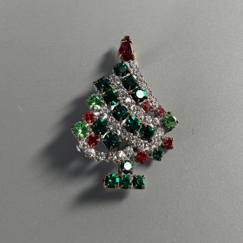 クリスマスツリー ブローチの詳細画像